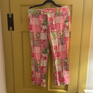 Lilly Pulitzer sz 4 Colorful Patchwork cotton Pants